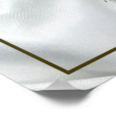 Elegantes Modern Satin Brautparty Begrüßungszeiche Poster (Ecke)