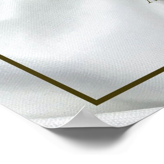 Elegantes Modern Satin Brautparty Begrüßungszeiche Poster (Ecke)