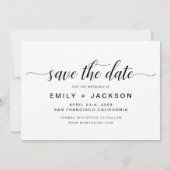 Elegantes Modern Save the Date 3 Foto (Rückseite)