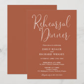 Elegantes Modern Script Probe Dinner Einladung (Vorne/Hinten)