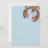 Elegantes Modern Simple Watercolor Lobster Boil Einladung (Rückseite)