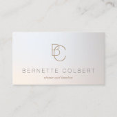 Elegantes Modern Two Initial Monogram Beruflich 2 Visitenkarte (Vorderseite)