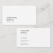 Elegantes moderner Entwurfs-glattes schlichtes Visitenkarte (Vorne/Hinten)