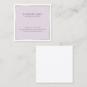 Elegantes moderner Entwurfs-Goldlila Trendy Quadratische Visitenkarte (Vorne/Hinten)