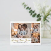Elegantes modernes 3-jähriges Foto Feiertagspostkarte (Stehend Vorderseite)