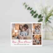 Elegantes modernes 3-jähriges Foto Feiertagspostkarte (Stehend Vorderseite)