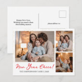 Elegantes modernes 3-jähriges Foto Feiertagspostkarte (Vorne/Hinten)