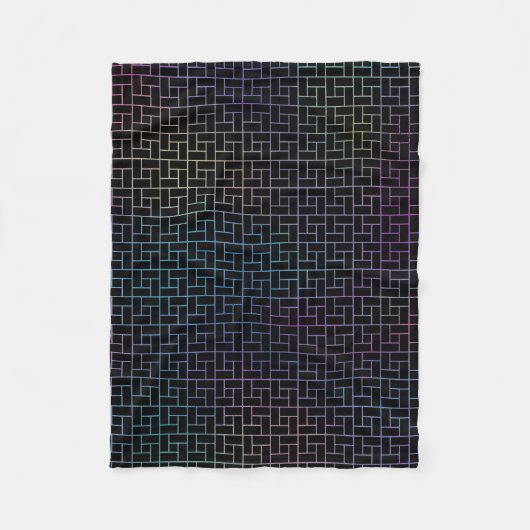 Elegantes modernes Abstraktes Basketmuster | Fleecedecke (Vorderseite)