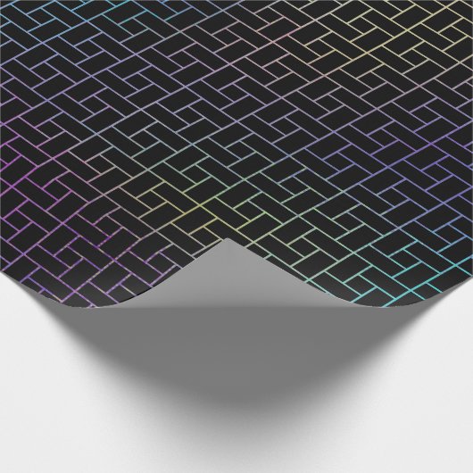 Elegantes modernes Abstraktes Basketmuster | Geschenkpapier (Ecke)