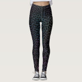 Elegantes modernes Abstraktes Basketmuster | Leggings (Vorderseite)