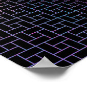 Elegantes modernes Abstraktes Basketmuster | Poster (Ecke)