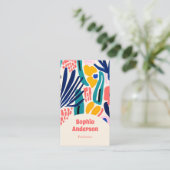 Elegantes, modernes Abstraktes Design Visitenkarte (Stehend Vorderseite)