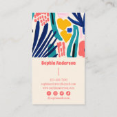 Elegantes, modernes Abstraktes Design Visitenkarte (Rückseite)