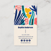 Elegantes, modernes Abstraktes Design Visitenkarte (Rückseite)