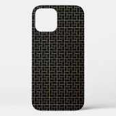 Elegantes modernes Abstraktes Gold Basket Weave Mu Case-Mate iPhone Hülle (Rückseite)