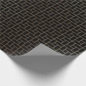 Elegantes modernes Abstraktes Gold Basket Weave Mu Geschenkpapier (Ecke)