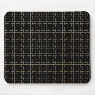 Elegantes modernes Abstraktes Gold Basket Weave Mu Mousepad
