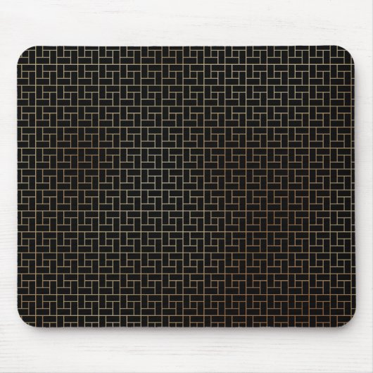 Elegantes modernes Abstraktes Gold Basket Weave Mu Mousepad (Vorne)