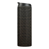 Elegantes modernes Abstraktes Gold Basket Weave Mu Thermosbecher (Nach rechts gedreht)