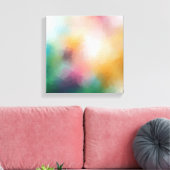 Elegantes modernes Abstraktes Kunstwerk Rot Gelb B Leinwanddruck (Insitu (Wohnzimmer))