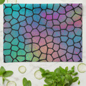 Elegantes modernes, Abstraktes Mosaikmuster Geschirrtuch (Gefaltet)