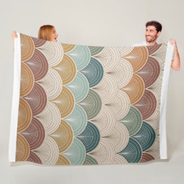 "Elegantes modernes abstraktes Muster Fleecedecke