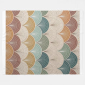 "Elegantes modernes abstraktes Muster Fleecedecke (Vorderseite (Horizontal))