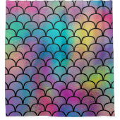 Elegantes modernes Abstraktes Regenbogenmuster | Duschvorhang (Vorderseite)