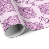 Elegantes modernes Abstraktes Rosa und Lila Design Geschenkpapier (Rolleneckpunkt)