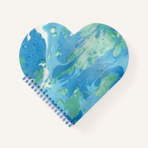 Elegantes modernes Abstraktes Template Blau grün Notizblock