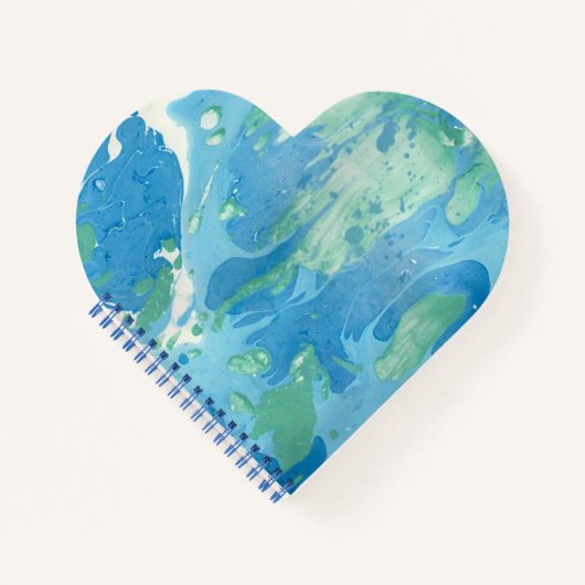 Elegantes modernes Abstraktes Template Blau grün Notizblock (Vorderseite)