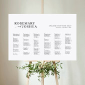 Elegantes modernes Alphabetisches Seating Chart Poster