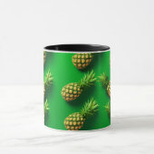 Elegantes modernes Ananas tropisches Fruchtmuster Tasse (Zentrum)