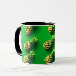 Elegantes modernes Ananas tropisches Fruchtmuster Tasse