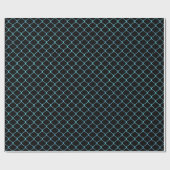 Elegantes, modernes, Aquamarines Zaunkettenmuster  Geschenkpapier (Flach)