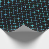 Elegantes, modernes, Aquamarines Zaunkettenmuster  Geschenkpapier (Ecke)