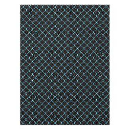 Elegantes, modernes, Aquamarines Zaunkettenmuster  Tischdecke