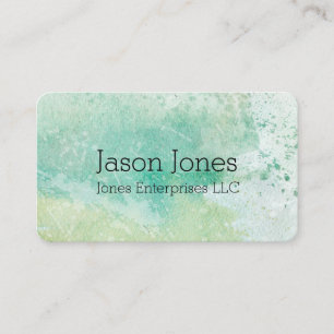 elegantes modernes Aquarelldesign doppelseitig Visitenkarte