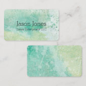 elegantes modernes Aquarelldesign doppelseitig Visitenkarte (Vorne/Hinten)