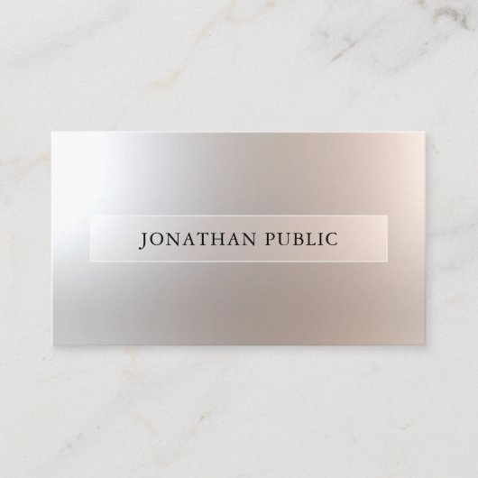 Elegantes, modernes, attraktives Design Beruflich Visitenkarte (Vorderseite)