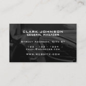 Elegantes modernes Automobil Visitenkarte (Rückseite)