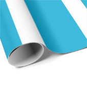 Elegantes, modernes Baby Blue & White Stripes Must Geschenkpapier (Rolleneckpunkt)