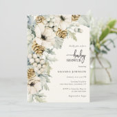 Elegantes modernes Baby-Duschbad Einladung (Stehend Vorderseite)