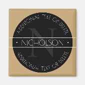 Elegantes, modernes, bearbeitbares Monogramm-Schwa Magnet (Vorne)