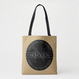 Elegantes, modernes, bearbeitbares Monogramm-Schwa Tasche
