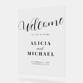 Elegantes modernes Begrüßungsschild aus Acryl Acrylschild (Winkel)