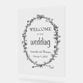 Elegantes modernes Begrüßungszeichen Acrylschild (Winkel)