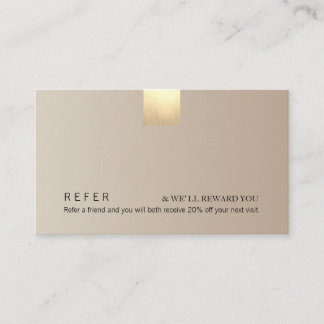 Elegantes, modernes Beige-Gold-Akzent Visitenkarte