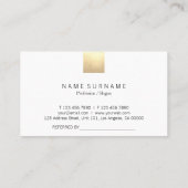 Elegantes, modernes Beige-Gold-Akzent Visitenkarte (Rückseite)