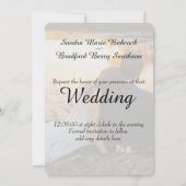 Elegantes, modernes, benutzerdefiniertes Foto Einladung (Rückseite)